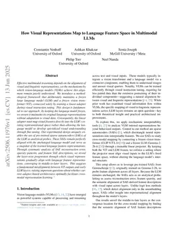 How Visual Representations Map to Language Feature Space in Multimodal LLMs
