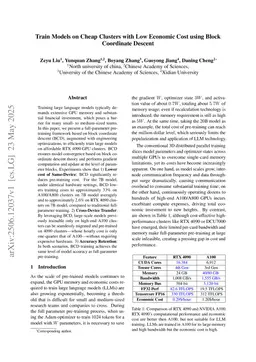Exploiting Block Coordinate Descent for Cost-Effective LLM Model Training
