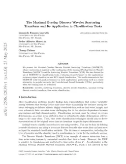 The Maximal Overlap Discrete Wavelet Scattering Transform and Its Application in Classification Tasks