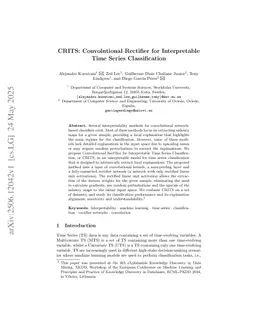 CRITS: Convolutional Rectifier for Interpretable Time Series Classification