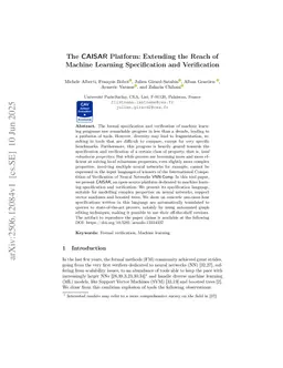 The CAISAR Platform: Extending the Reach of Machine Learning Specification and Verification