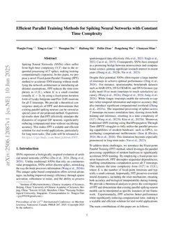 Efficient Parallel Training Methods for Spiking Neural Networks with Constant Time Complexity