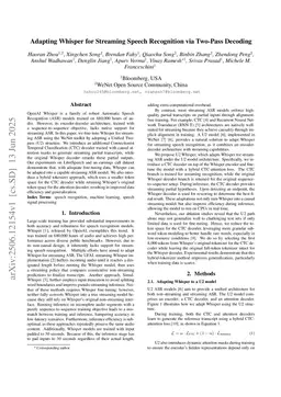 Adapting Whisper for Streaming Speech Recognition via Two-Pass Decoding