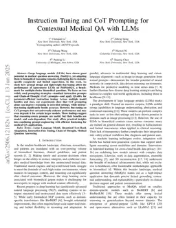 Instruction Tuning and CoT Prompting for Contextual Medical QA with LLMs