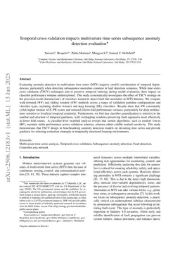 Temporal cross-validation impacts multivariate time series subsequence anomaly detection evaluation