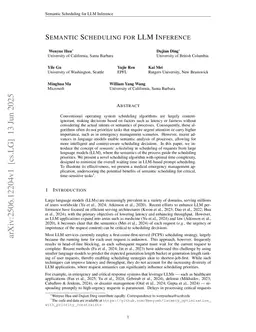 Semantic Scheduling for LLM Inference