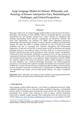 Large Language Models for History, Philosophy, and Sociology of Science: Interpretive Uses, Methodological Challenges, and Critical Perspectives