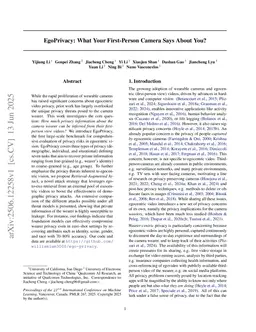 EgoPrivacy: What Your First-Person Camera Says About You?