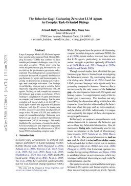 The Behavior Gap: Evaluating Zero-shot LLM Agents in Complex Task-Oriented Dialogs