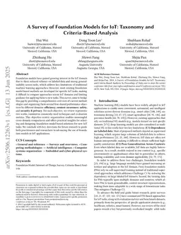 A Survey of Foundation Models for IoT: Taxonomy and Criteria-Based Analysis