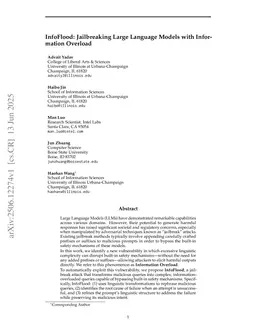 InfoFlood: Jailbreaking Large Language Models with Information Overload