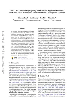 Can LLMs Generate High-Quality Test Cases for Algorithm Problems? TestCase-Eval: A Systematic Evaluation of Fault Coverage and Exposure