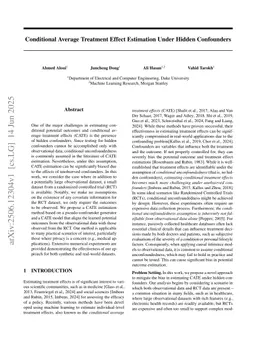 Conditional Average Treatment Effect Estimation Under Hidden Confounders