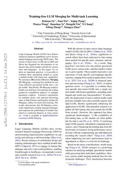 Training-free LLM Merging for Multi-task Learning