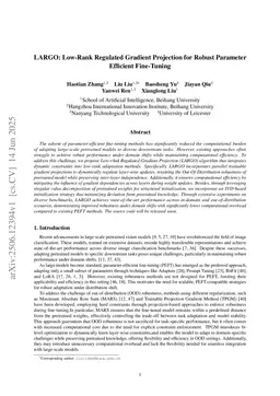 LARGO: Low-Rank Regulated Gradient Projection for Robust Parameter Efficient Fine-Tuning