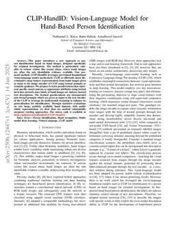 CLIP-HandID: Vision-Language Model for Hand-Based Person Identification