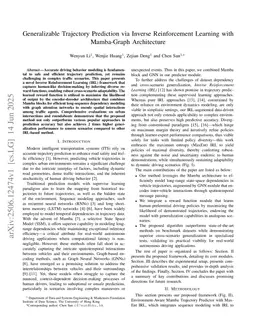 Generalizable Trajectory Prediction via Inverse Reinforcement Learning with Mamba-Graph Architecture