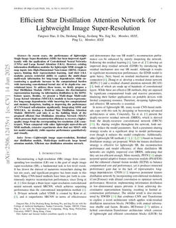 Efficient Star Distillation Attention Network for Lightweight Image Super-Resolution