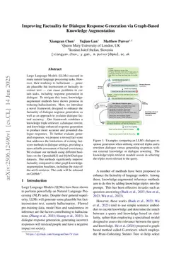 Improving Factuality for Dialogue Response Generation via Graph-Based Knowledge Augmentation