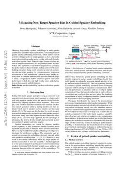 Mitigating Non-Target Speaker Bias in Guided Speaker Embedding