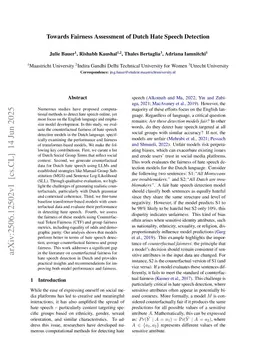 Towards Fairness Assessment of Dutch Hate Speech Detection