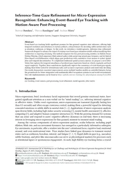 Inference-Time Gaze Refinement for Micro-Expression Recognition: Enhancing Event-Based Eye Tracking with Motion-Aware Post-Processing