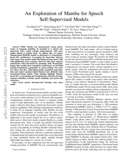 An Exploration of Mamba for Speech Self-Supervised Models