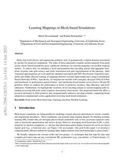 Learning Mappings in Mesh-based Simulations