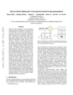 Device-Cloud Collaborative Correction for On-Device Recommendation