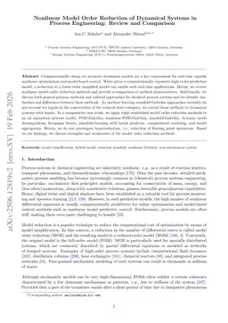 Nonlinear Model Order Reduction of Dynamical Systems in Process Engineering: Review and Comparison