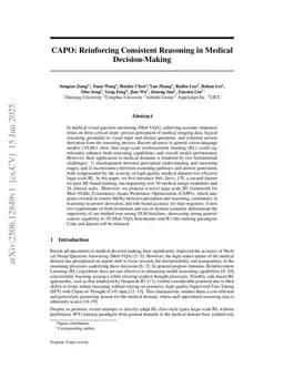 CAPO: Reinforcing Consistent Reasoning in Medical Decision-Making