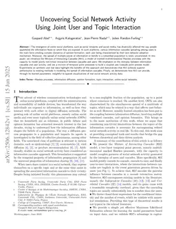 Uncovering Social Network Activity Using Joint User and Topic Interaction