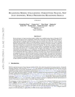 Reasoning Model Unlearning: Forgetting Traces, Not Just Answers, While Preserving Reasoning Skills