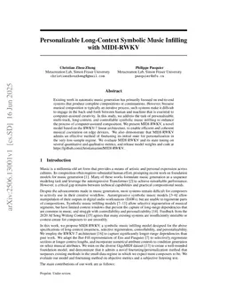 Personalizable Long-Context Symbolic Music Infilling with MIDI-RWKV