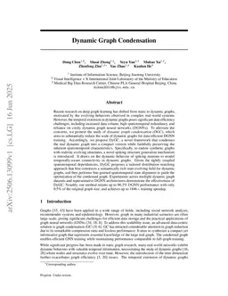 Dynamic Graph Condensation