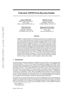 Federated ADMM from Bayesian Duality