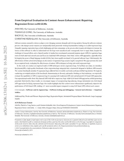 From Empirical Evaluation to Context-Aware Enhancement: Repairing Regression Errors with LLMs