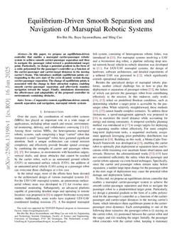 Equilibrium-Driven Smooth Separation and Navigation of Marsupial Robotic Systems
