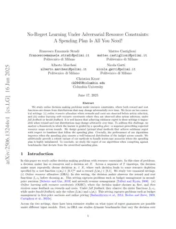 No-Regret Learning Under Adversarial Resource Constraints: A Spending Plan Is All You Need!