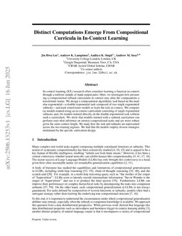 Distinct Computations Emerge From Compositional Curricula in In-Context Learning