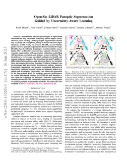 Open-Set LiDAR Panoptic Segmentation Guided by Uncertainty-Aware Learning