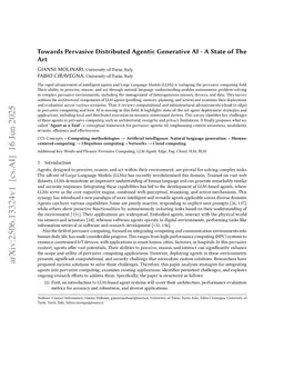 Towards Pervasive Distributed Agentic Generative AI -- A State of The Art