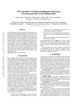 NTU Speechlab LLM-Based Multilingual ASR System for Interspeech MLC-SLM Challenge 2025