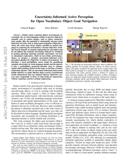Uncertainty-Informed Active Perception for Open Vocabulary Object Goal Navigation