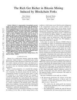 The Rich Get Richer in Bitcoin Mining Induced by Blockchain Forks