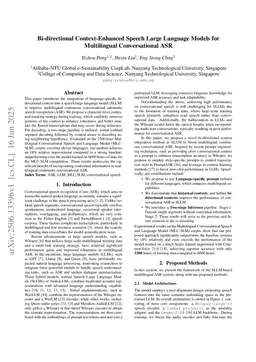Bi-directional Context-Enhanced Speech Large Language Models for Multilingual Conversational ASR