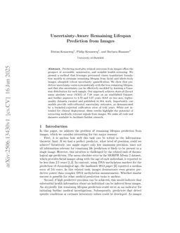 Uncertainty-Aware Remaining Lifespan Prediction from Images