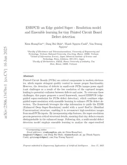 ESRPCB: an Edge guided Super-Resolution model and Ensemble learning for tiny Printed Circuit Board Defect detection