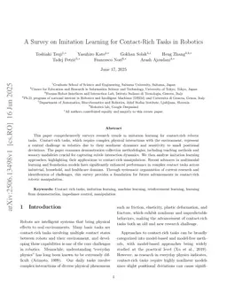 A Survey on Imitation Learning for Contact-Rich Tasks in Robotics