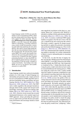 BOW: Reinforcement Learning for Bottlenecked Next Word Prediction